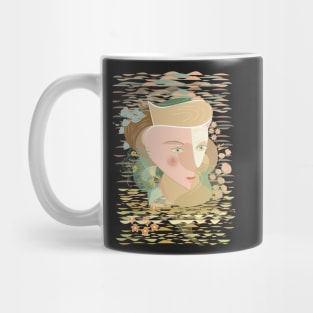 Abstract woman with flowers Mug